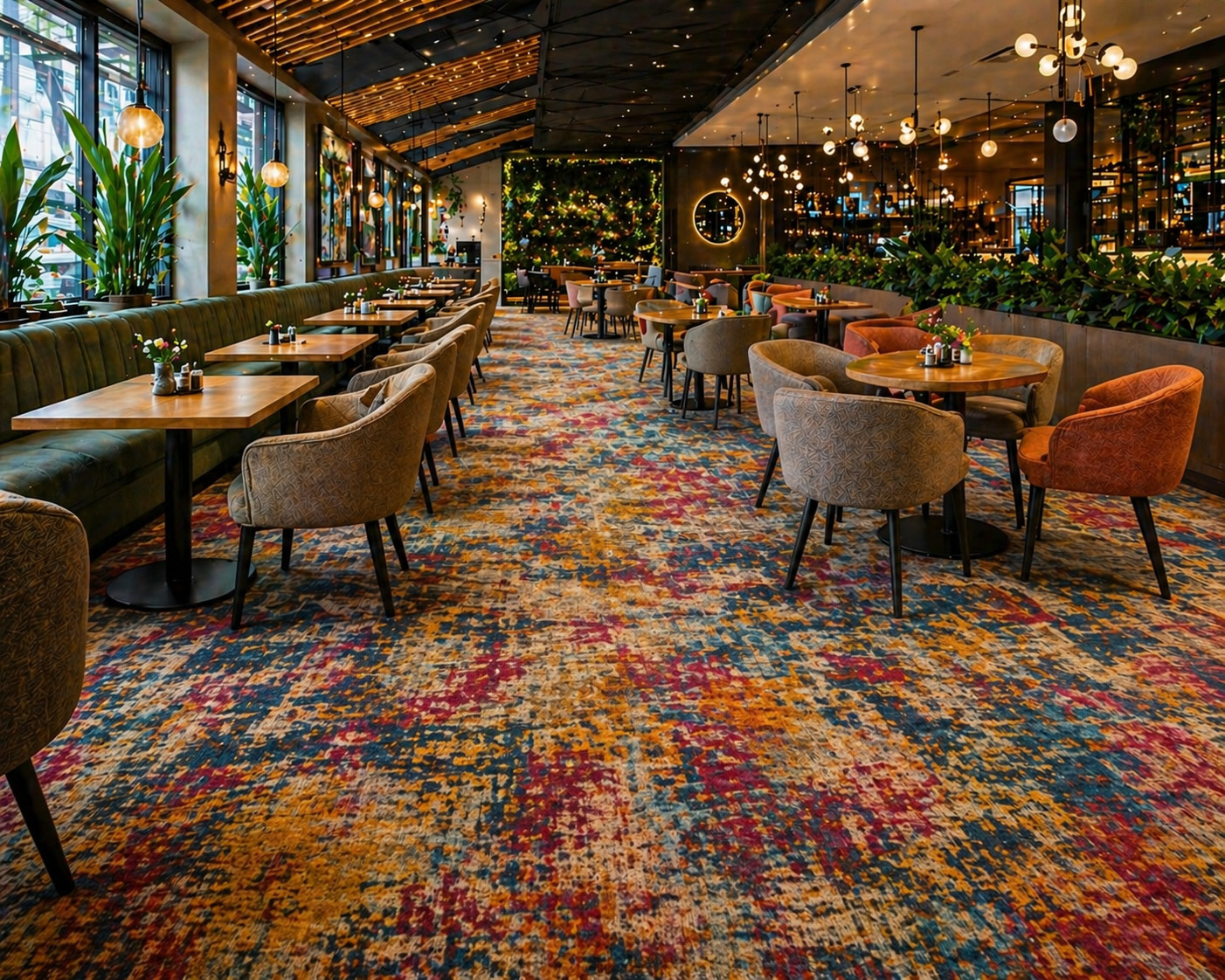 Cafe Restaurant Halı Döşeme